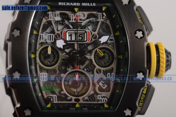 Richard Mille RM 011 Felipe Massa Flyback Watch 1:1 Replica PVD RM 011